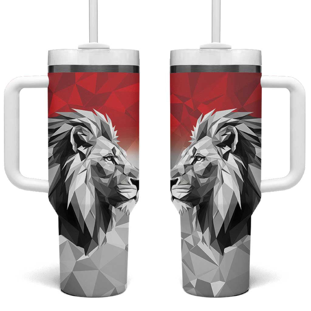 Custom Rugby Africa Kenya Tumbler With Handle Red Kenyan 22-23 Motif - African Pride