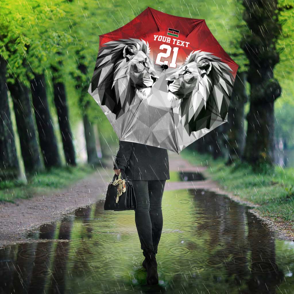 Custom Rugby Africa Kenya Umbrella Red Kenyan 22-23 Motif