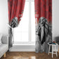 Custom Rugby Africa Kenya Window Curtain Red Kenyan 22-23 Motif - African Pride