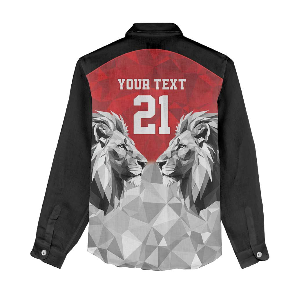 Custom Rugby Africa Kenya Women Casual Shirt Red Kenyan 22-23 Motif - African Pride