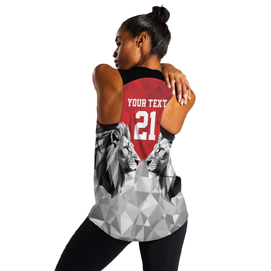 Custom Rugby Africa Kenya Women Racerback Tank Red Kenyan 22-23 Motif - African Pride