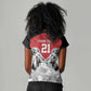 Custom Rugby Africa Kenya Women V-Neck T-Shirt Red Kenyan 22-23 Motif - African Pride