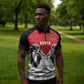 Custom Rugby Africa Kenya Zipper Polo Shirt Red Kenyan 22-23 Motif
