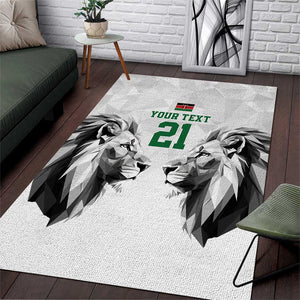 Custom Rugby Africa Kenya Area Rug White Kenyan 22-23 Motif - African Pride