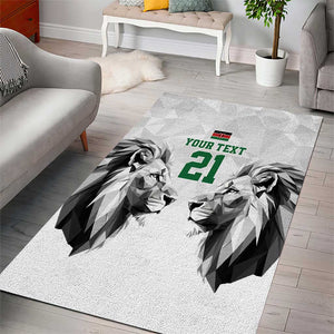 Custom Rugby Africa Kenya Area Rug White Kenyan 22-23 Motif - African Pride