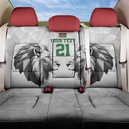 Custom Rugby Africa Kenya Back Car Seat Cover White Kenyan 22-23 Motif - African Pride
