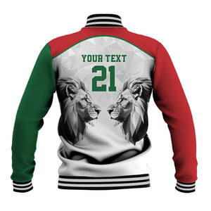 Custom Rugby Africa Kenya Baseball Jacket White Kenyan 22-23 Motif - African Pride