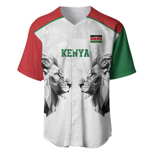 Custom Rugby Africa Kenya Baseball Jersey White Kenyan 22-23 Motif - African Pride
