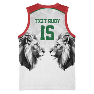 Custom Rugby Africa Kenya Basketball Jersey White Kenyan 22-23 Motif - African Pride