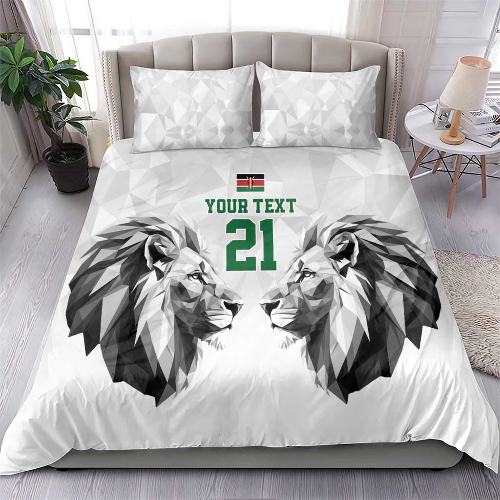 Custom Rugby Africa Kenya Bedding Set White Kenyan 22-23 Motif - African Pride