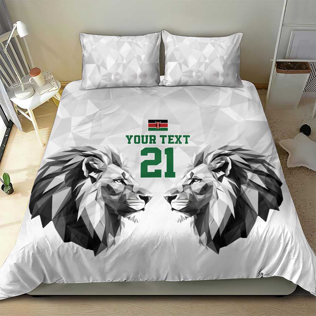 Custom Rugby Africa Kenya Bedding Set White Kenyan 22-23 Motif - African Pride