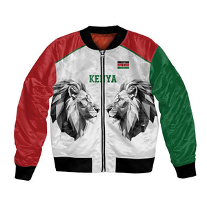 Custom Rugby Africa Kenya Bomber Jacket White Kenyan 22-23 Motif - African Pride