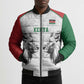 Custom Rugby Africa Kenya Bomber Puffer Jacket White Kenyan 22-23 Motif