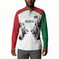 Custom Rugby Africa Kenya Button Sweatshirt White Kenyan 22-23 Motif