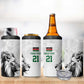 Custom Rugby Africa Kenya 4 in 1 Can Cooler Tumbler White Kenyan 22-23 Motif - African Pride