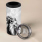 Custom Rugby Africa Kenya 4 in 1 Can Cooler Tumbler White Kenyan 22-23 Motif - African Pride