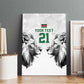 Custom Rugby Africa Kenya Canvas Wall Art White Kenyan 22-23 Motif - African Pride
