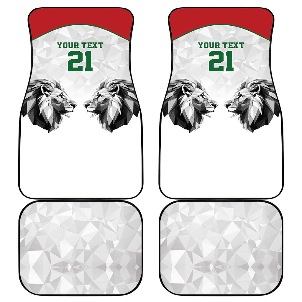 Custom Rugby Africa Kenya Car Mats White Kenyan 22-23 Motif - African Pride