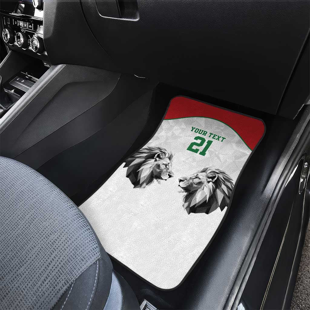 Custom Rugby Africa Kenya Car Mats White Kenyan 22-23 Motif - African Pride