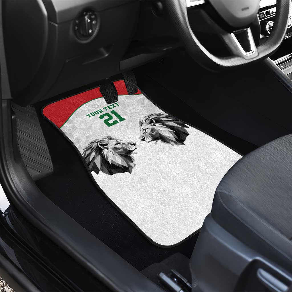 Custom Rugby Africa Kenya Car Mats White Kenyan 22-23 Motif - African Pride