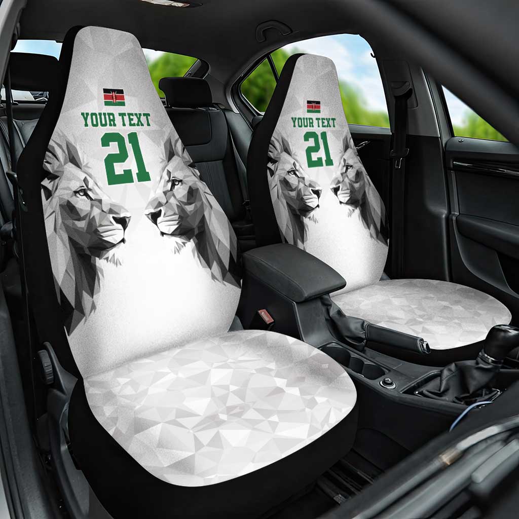 Custom Rugby Africa Kenya Car Seat Cover White Kenyan 22-23 Motif - African Pride