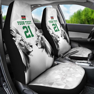 Custom Rugby Africa Kenya Car Seat Cover White Kenyan 22-23 Motif - African Pride
