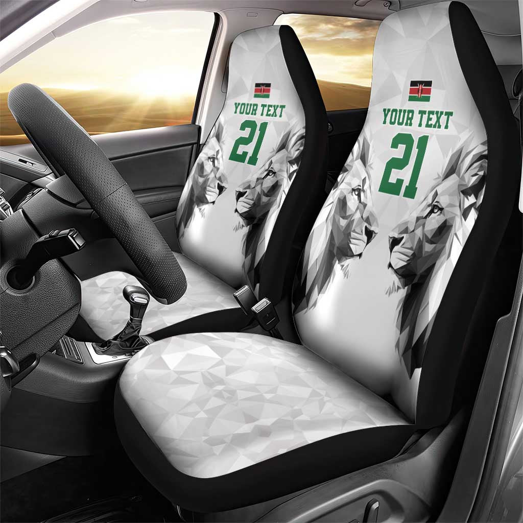 Custom Rugby Africa Kenya Car Seat Cover White Kenyan 22-23 Motif - African Pride