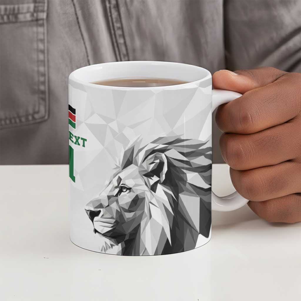 Custom Rugby Africa Kenya Ceramic Mug White Kenyan 22-23 Motif