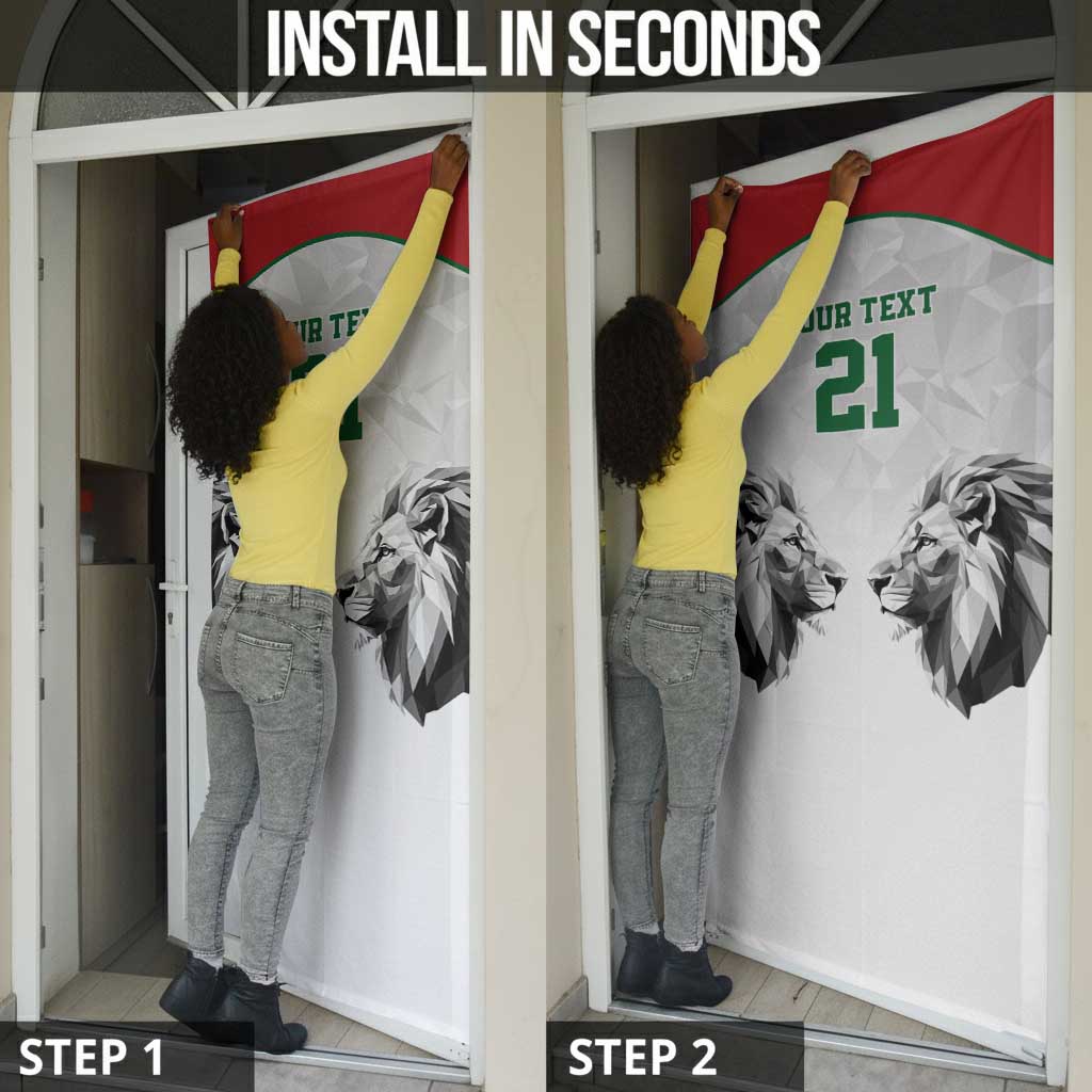 Custom Rugby Africa Kenya Door Cover White Kenyan 22-23 Motif
