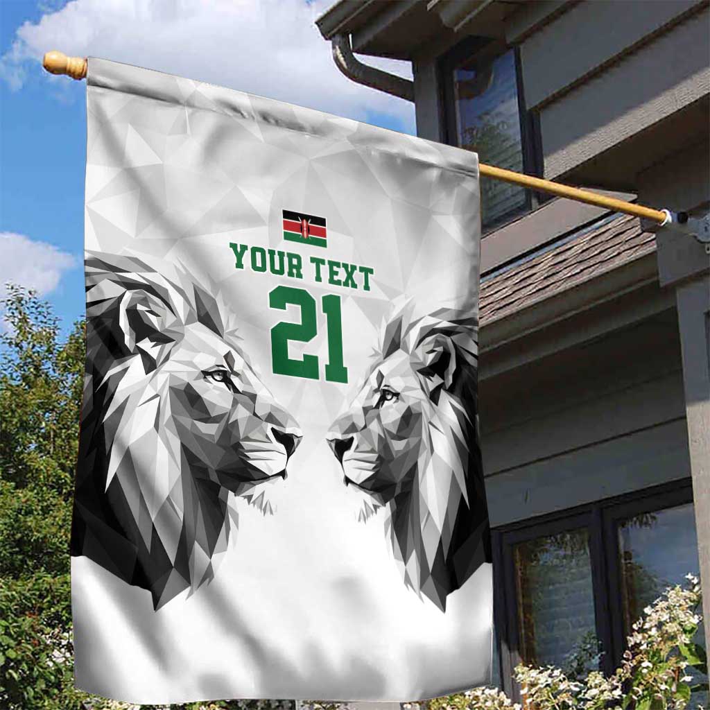 Custom Rugby Africa Kenya Garden Flag White Kenyan 22-23 Motif - African Pride