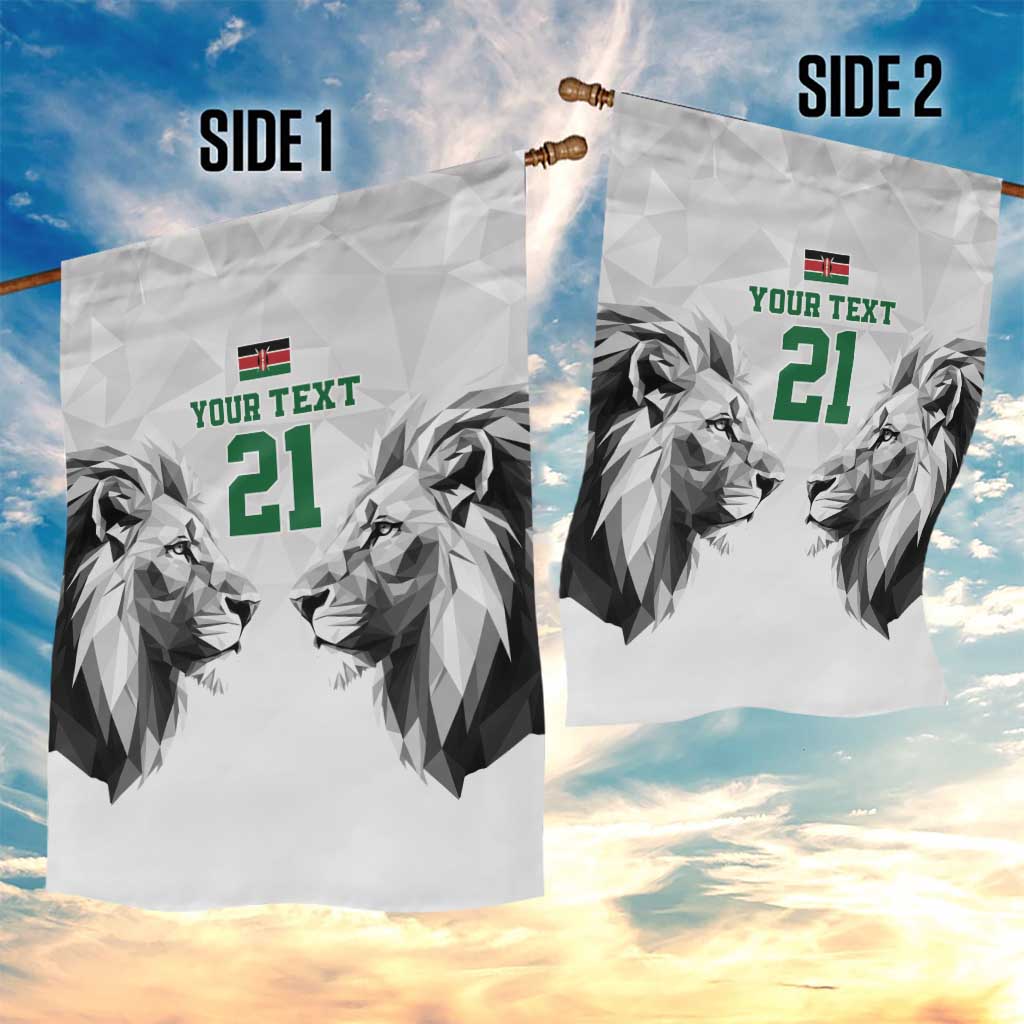 Custom Rugby Africa Kenya Garden Flag White Kenyan 22-23 Motif - African Pride