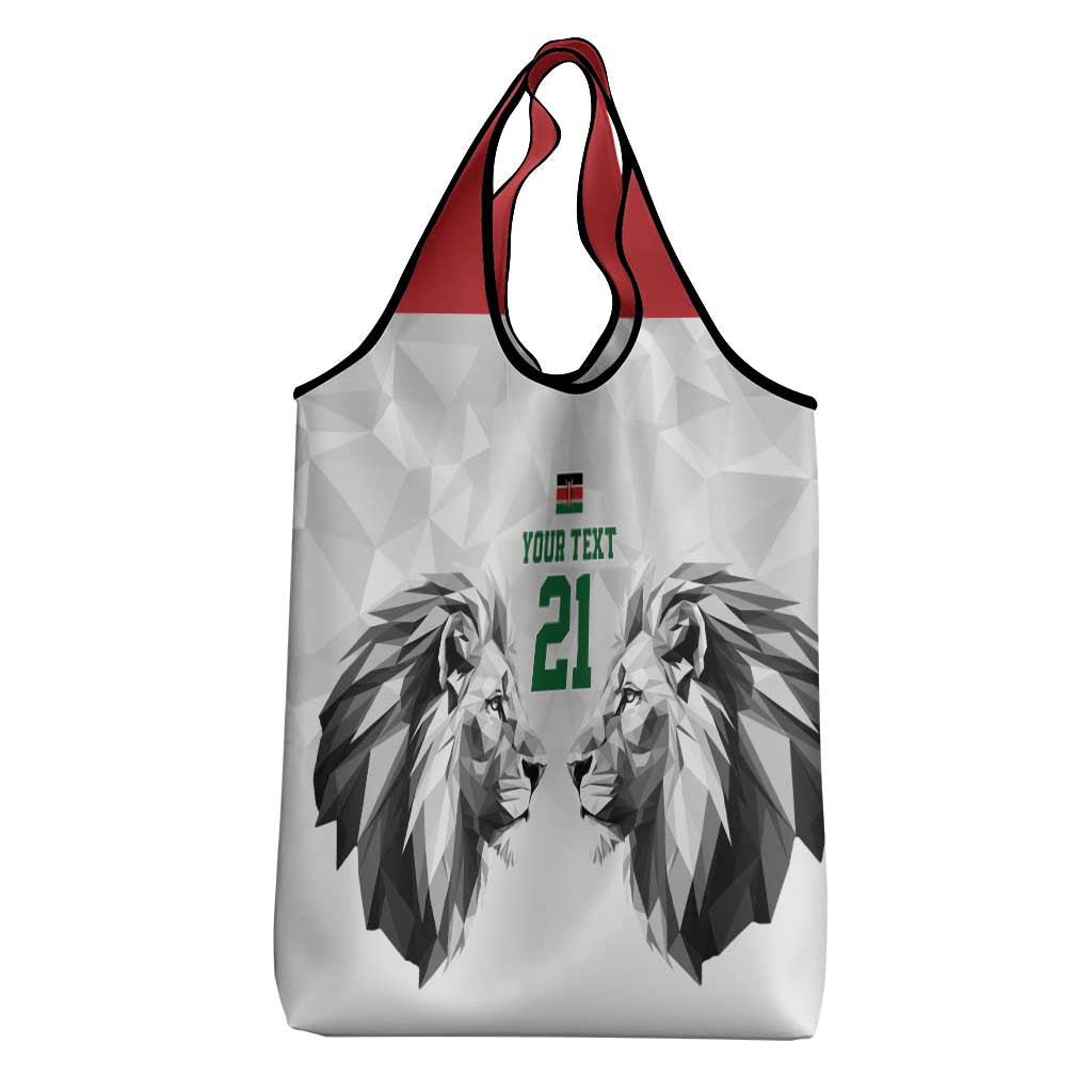 Custom Rugby Africa Kenya Grocery Bag White Kenyan 22-23 Motif - African Pride
