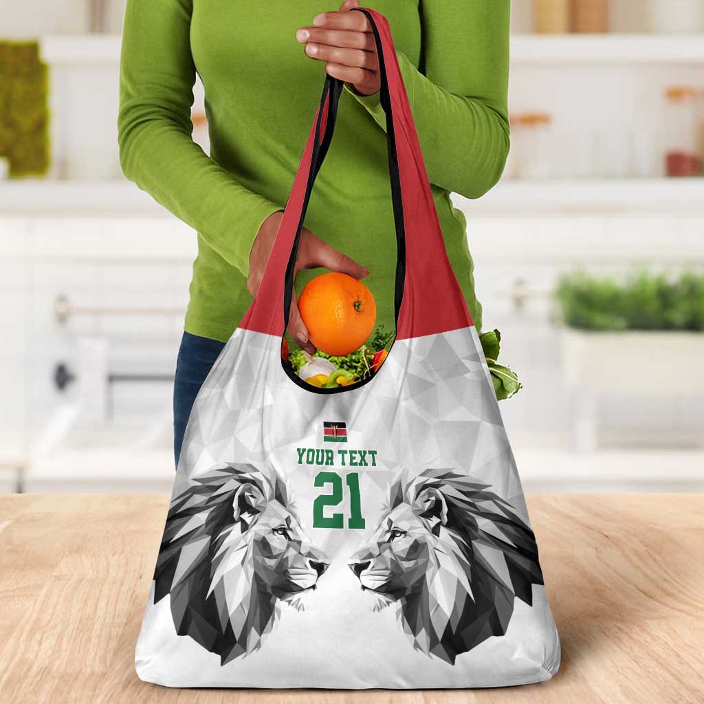 Custom Rugby Africa Kenya Grocery Bag White Kenyan 22-23 Motif - African Pride