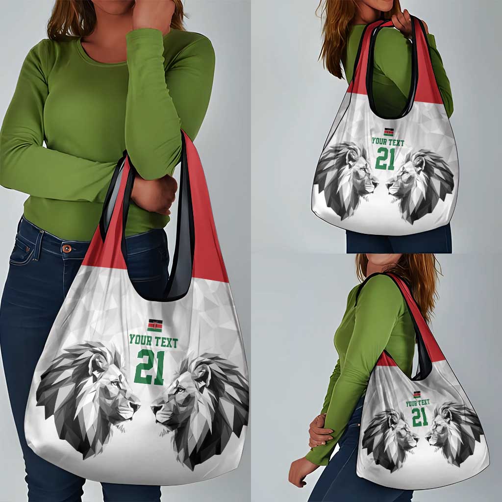Custom Rugby Africa Kenya Grocery Bag White Kenyan 22-23 Motif - African Pride