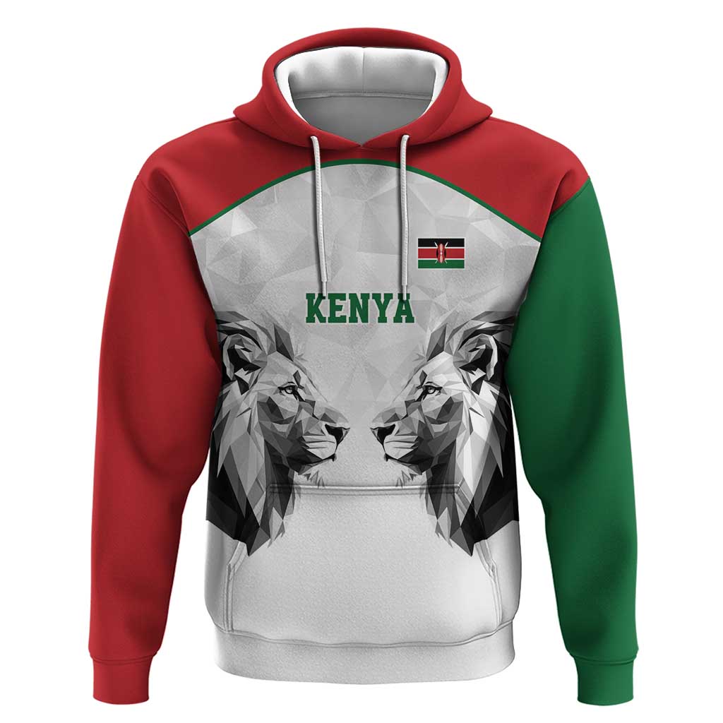 Custom Rugby Africa Kenya Hoodie White Kenyan 22-23 Motif - African Pride