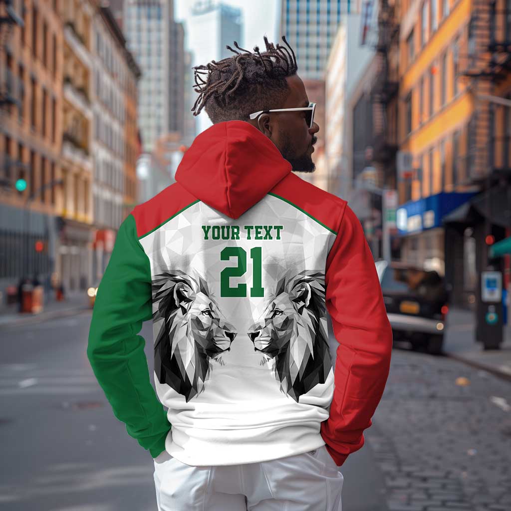 Custom Rugby Africa Kenya Hoodie White Kenyan 22-23 Motif - African Pride
