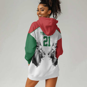 Custom Rugby Africa Kenya Hoodie Dress White Kenyan 22-23 Motif - African Pride