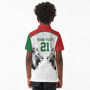 Custom Rugby Africa Kenya Kid Polo Shirt White Kenyan 22-23 Motif - African Pride