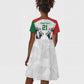 Custom Rugby Africa Kenya Kid Short Sleeve Dress White Kenyan 22-23 Motif - African Pride