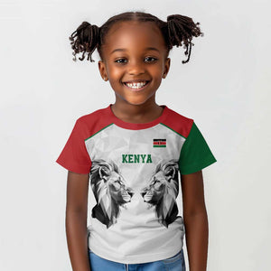 Custom Rugby Africa Kenya Kid T shirt White Kenyan 22-23 Motif - African Pride