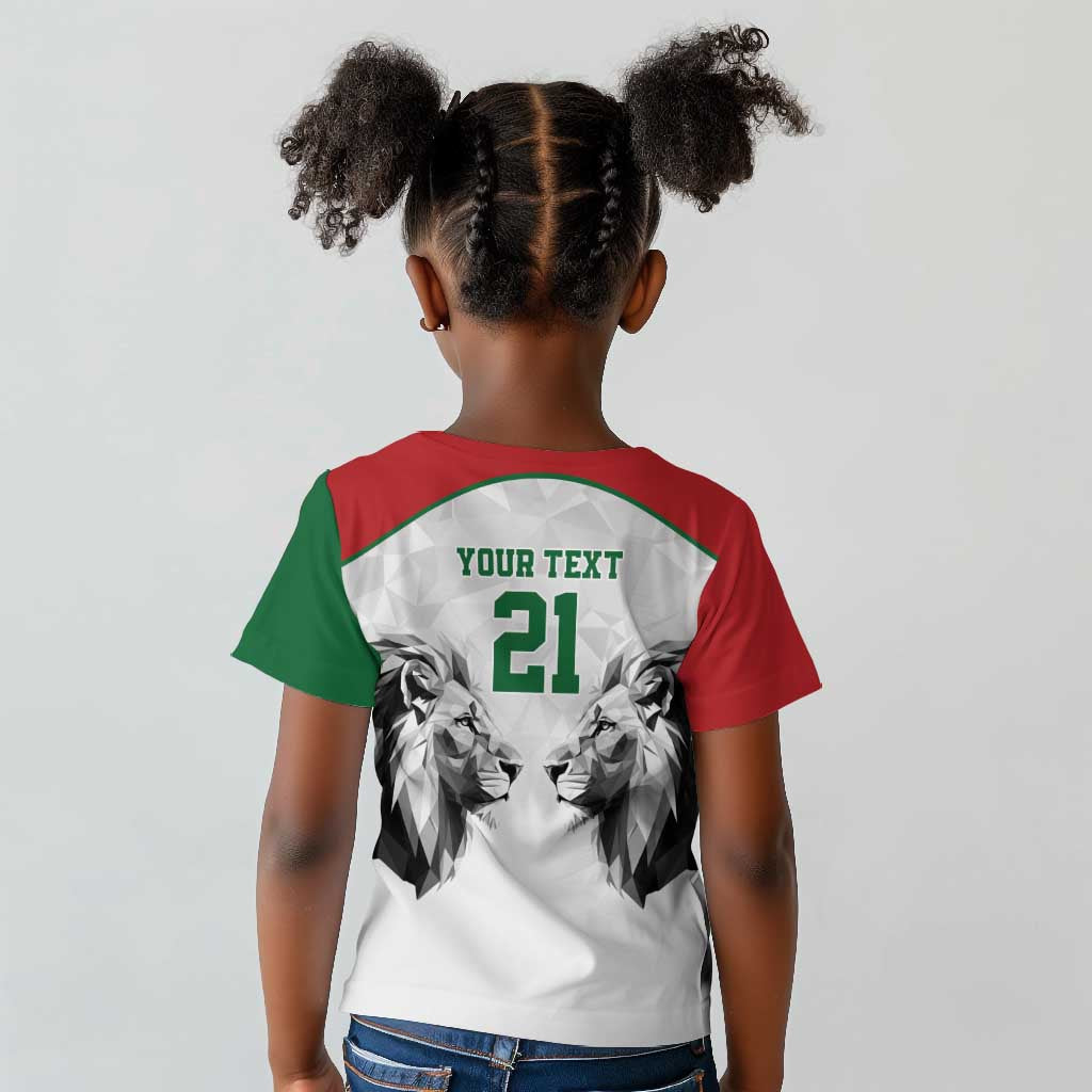 Custom Rugby Africa Kenya Kid T shirt White Kenyan 22-23 Motif - African Pride