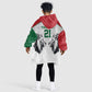 Custom Rugby Africa Kenya Kid Wearable Blanket Hoodie White Kenyan 22-23 Motif - African Pride