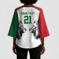 Custom Rugby Africa Kenya Kimono Sleeve Blouse White Kenyan 22-23 Motif