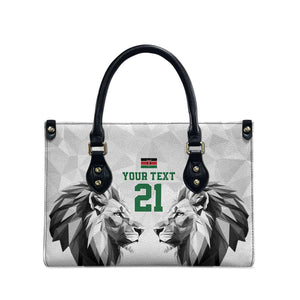 Custom Rugby Africa Kenya Leather Bag White Kenyan 22-23 Motif