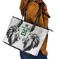 Custom Rugby Africa Kenya Leather Tote Bag White Kenyan 22-23 Motif - African Pride