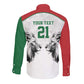 Custom Rugby Africa Kenya Long Sleeve Button Shirt White Kenyan 22-23 Motif - African Pride