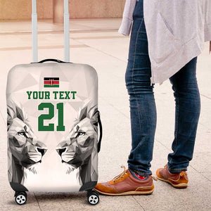 Custom Rugby Africa Kenya Luggage Cover White Kenyan 22-23 Motif - African Pride