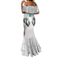 Custom Rugby Africa Kenya Mermaid Dress White Kenyan 22-23 Motif - African Pride