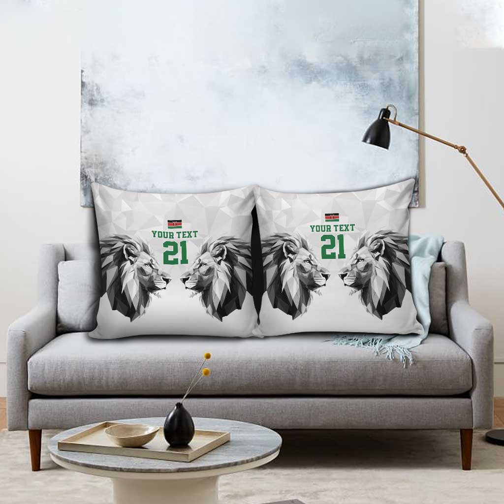 Custom Rugby Africa Kenya Pillow Cover White Kenyan 22-23 Motif