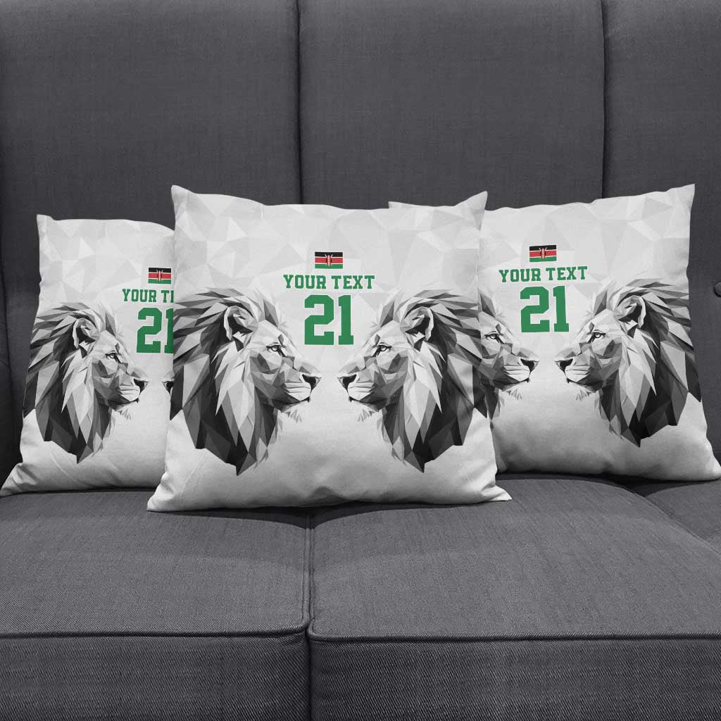 Custom Rugby Africa Kenya Pillow Cover White Kenyan 22-23 Motif